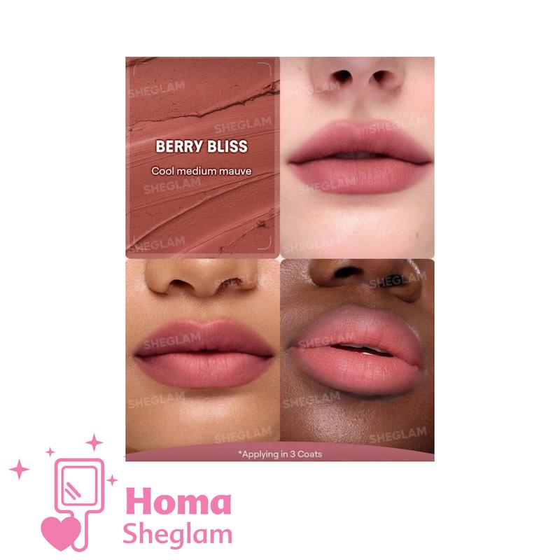 رژلب کاسه ای جیبی شیگلم مدل Bounce Putty رنگ  Berry Belis