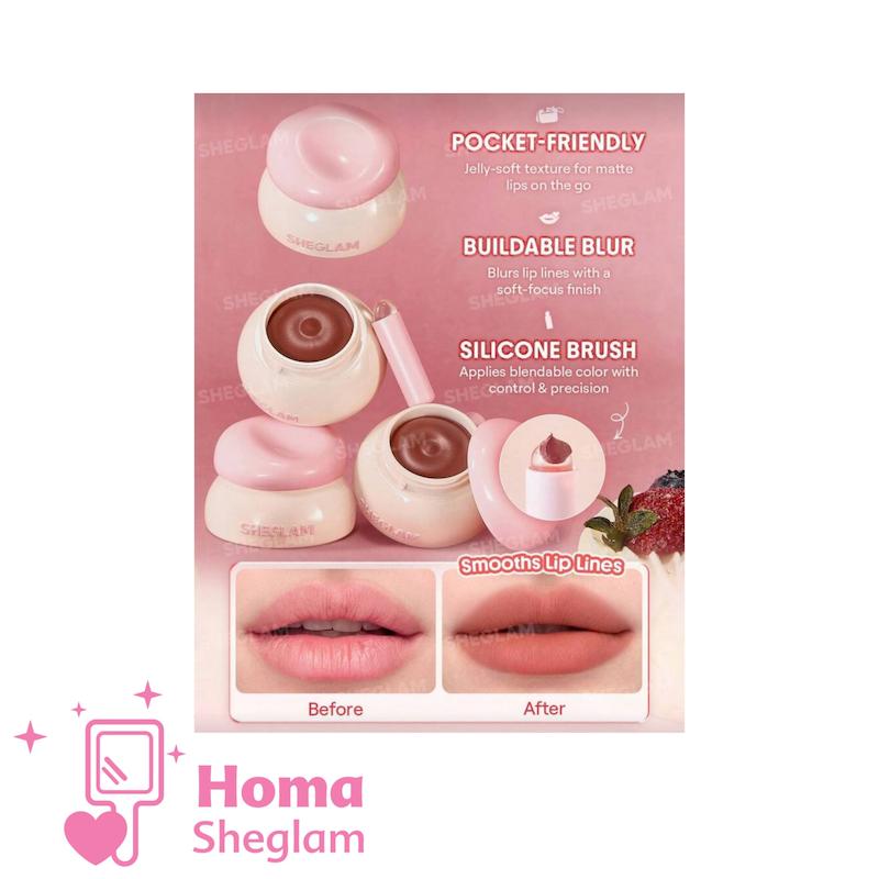 رژلب کاسه ای جیبی شیگلم مدل Bounce Putty رنگ  Berry Belis