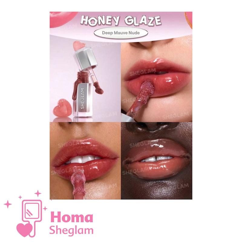 لیپ گلاس شیشه‌ای ۱۲ ساعته شیگلم رنگ Honey Glaze 