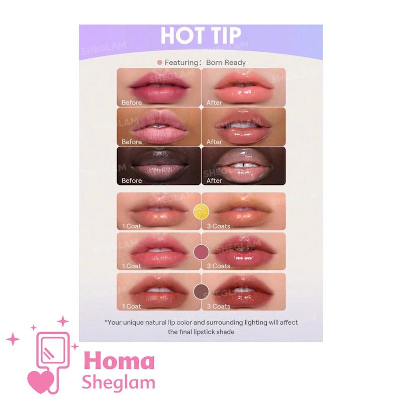 لیپ گلاس شیشه‌ای ۱۲ ساعته شیگلم رنگ Honey Glaze 