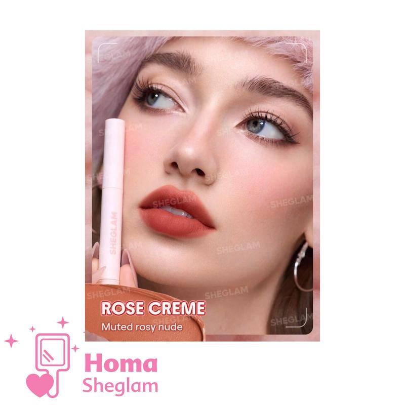 رژ لب مخملی مارشمالو شیگلم رنگ Rose Creme