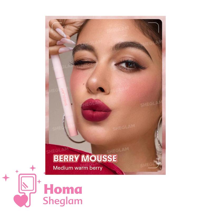 رژ لب مخملی مارشمالو شیگلم رنگ Berry Mousse 