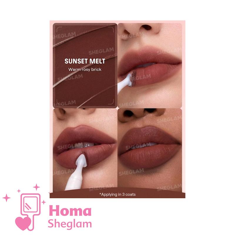 رژ لب مخملی مارشمالو شیگلم رنگ Sunset Melt