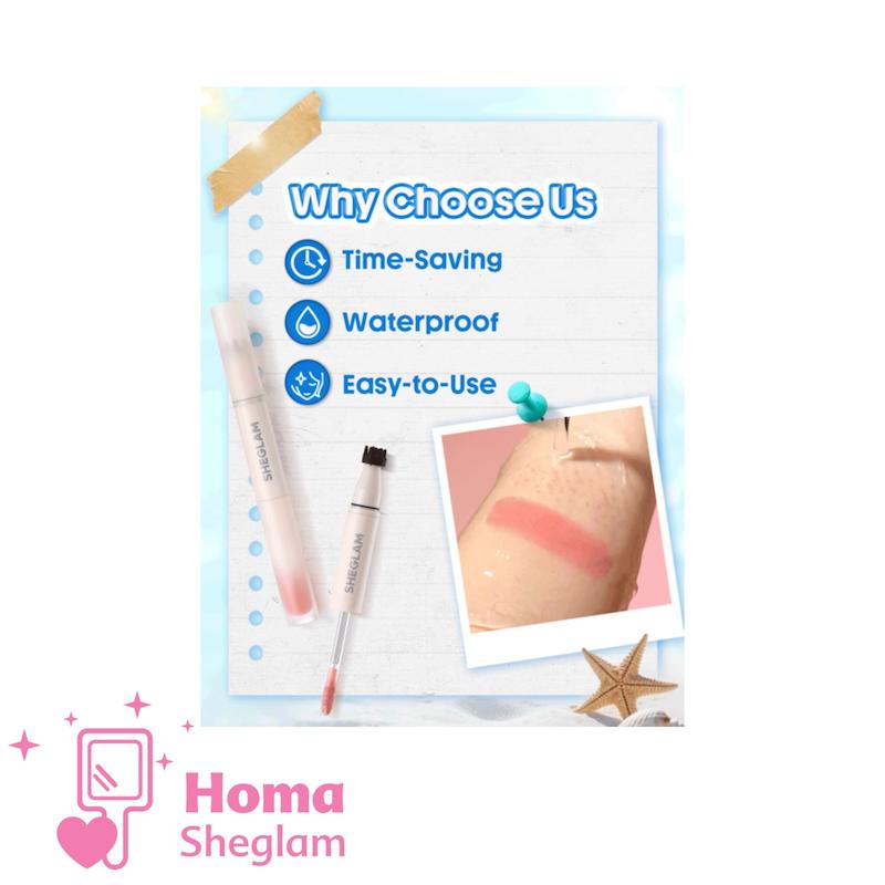 رژگونه مایع و قلم کک‌ومک شیگلم رنگ Hush Hush  مدل  SHEGLAM Sunspell Freckle & Flush Pen