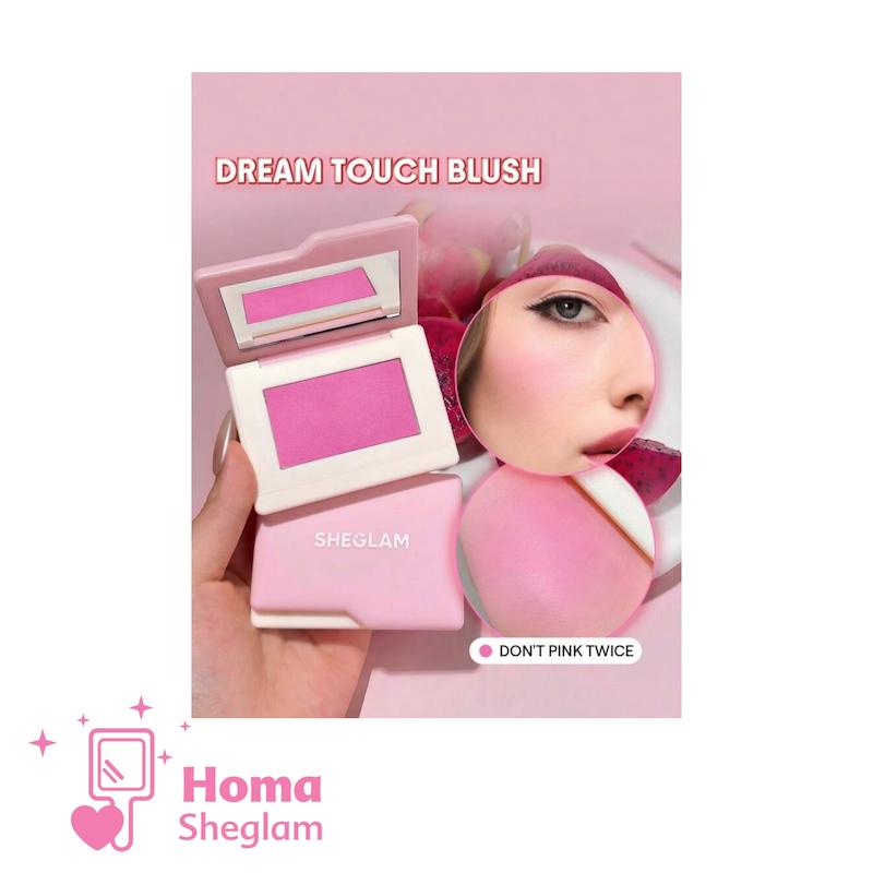 رژگونه مخملی پودری شیگلم رنگ Don’t Pink Twice مدل Dream Touch Blush | ماندگاری بالا