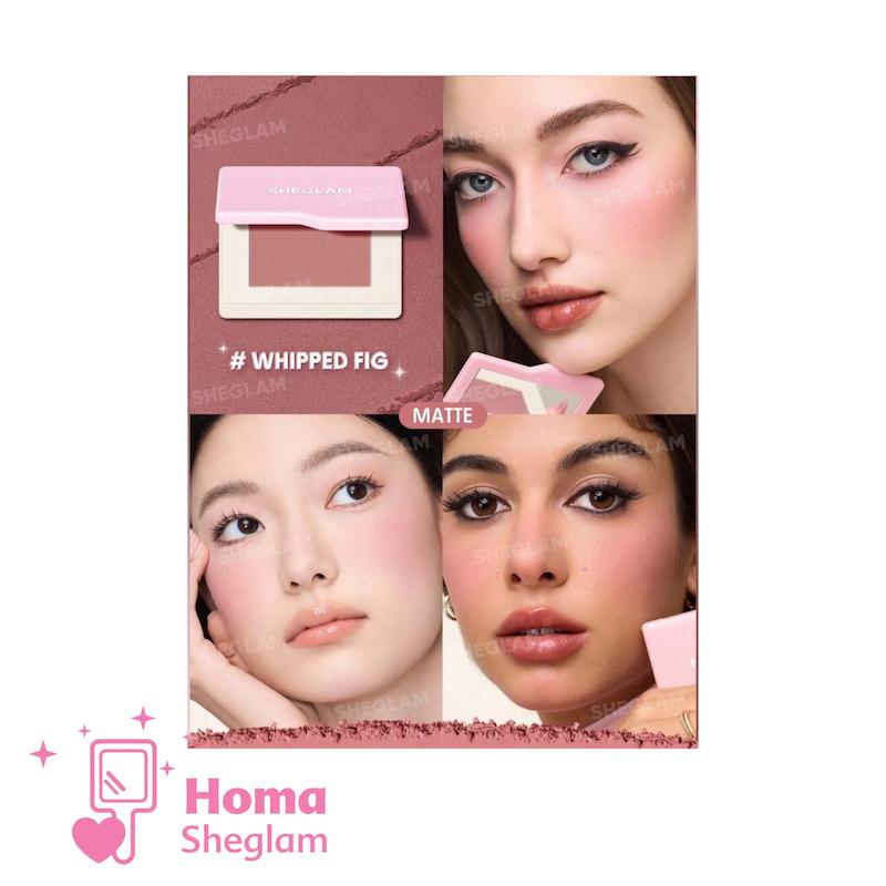 رژگونه مخملی پودری شیگلم رنگ Whipped fig مدل Dream Touch Blush | ماندگاری بالا