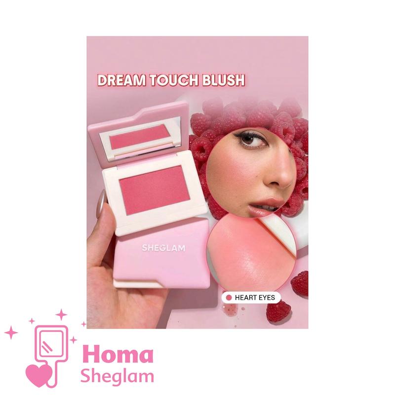 رژگونه مخملی پودری شیگلم رنگ Heart Eyes مدل Dream Touch Blush | ماندگاری بالا
