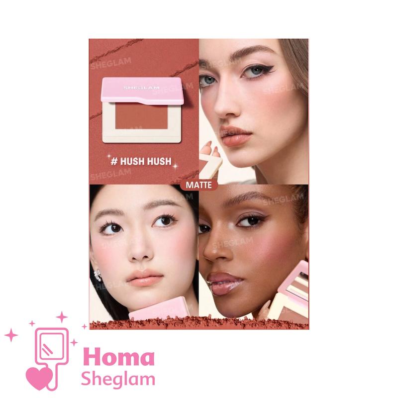 رژگونه مخملی پودری شیگلم رنگ Hush Hush مدل Dream Touch Blush | ماندگاری بالا