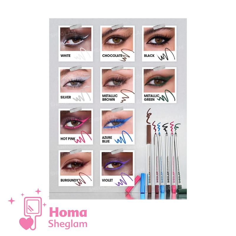 مداد چشم ژلی چندکاره و ضدآب شیگلم رنگ Metallic Brown مدل - SHEGLAM Multi-Function Gel Liner  
