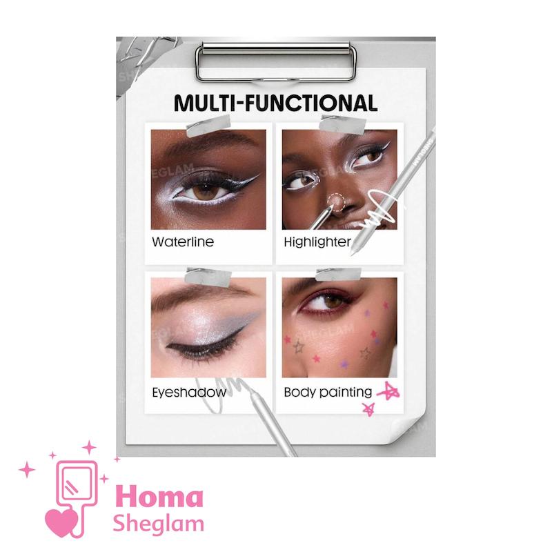 مداد چشم ژلی چندکاره و ضدآب شیگلم رنگ Burgundy مدل - SHEGLAM Multi-Function Gel Liner  