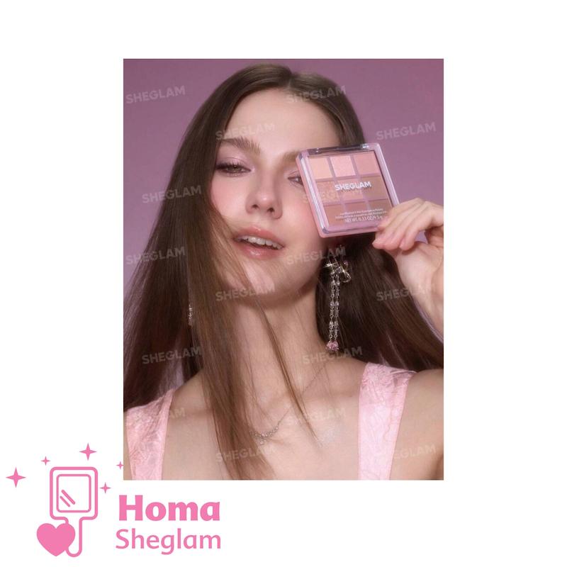 پالت سایه چشم ۹ رنگ شیگلم رنگ Just Blushed  مدل SHEGLAM 9-Pan Eyeshadow Palette