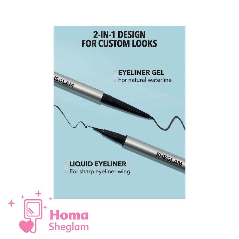 خط چشم دوکاره مایع و ژلی شیگلم | SHEGLAM 2-in-1 Liquid & Gel Eyeliner