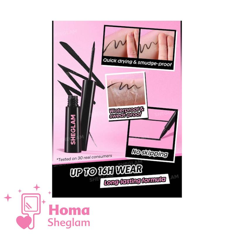 خط چشم مایع ضدآب شیگلم مدل Stay Inked Liquid Eyeliner