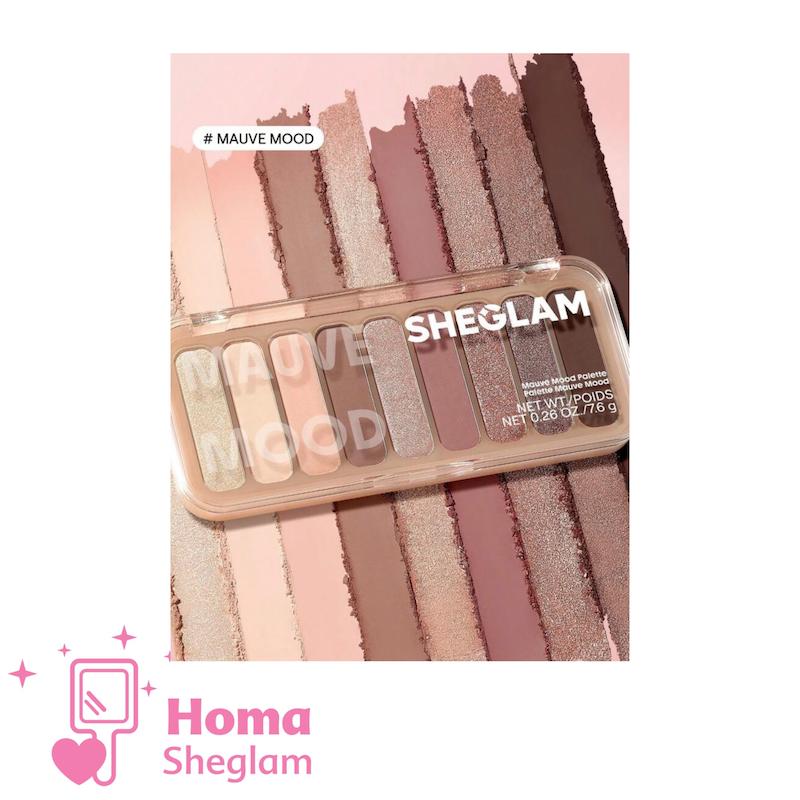 پالت سایه چشم ۹ رنگ شیگلم رنگ Mauve Mood مدل SHEGLAM  9 Pan Eyeshadow Palette