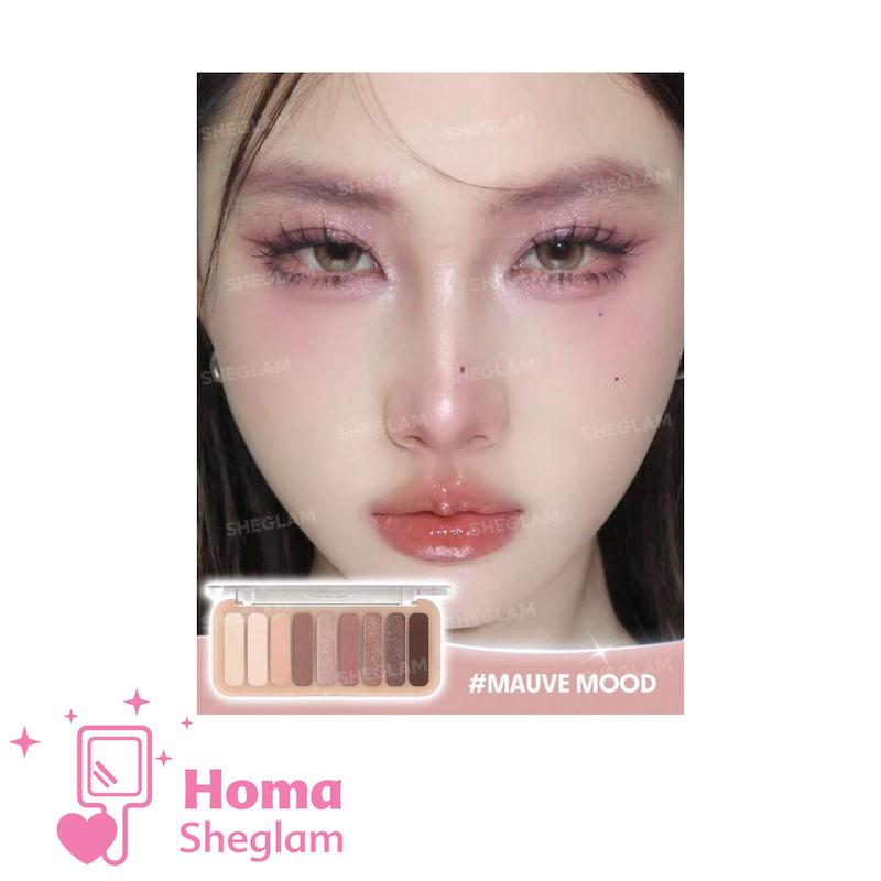 پالت سایه چشم ۹ رنگ شیگلم رنگ Mauve Mood مدل SHEGLAM  9 Pan Eyeshadow Palette