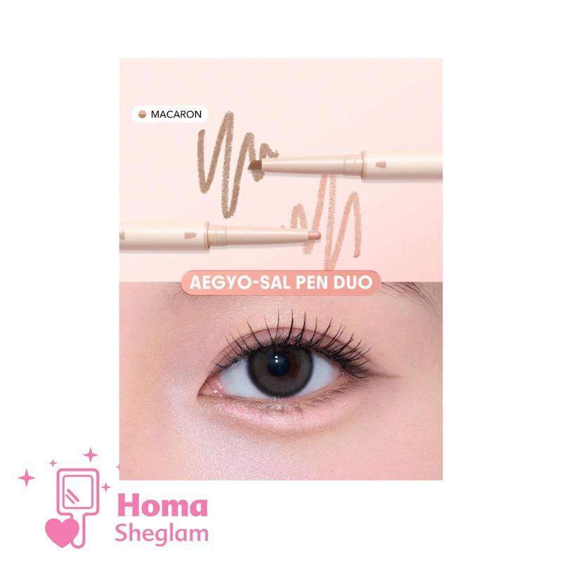 مداد دو سر آگیو سال کانتور و هایلایتر چشم شیگلم رنگ Macaron  مدل Aegyo-Sal Pen Duo