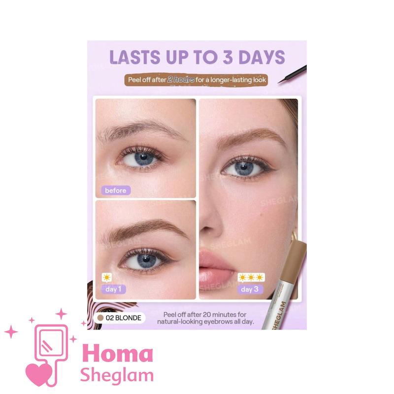 ژل و تینت تتو ابرو پیل‌آف شیگلم رنگ Blonde مدل  | SHEGLAM Peel Off Eyebrow Gel