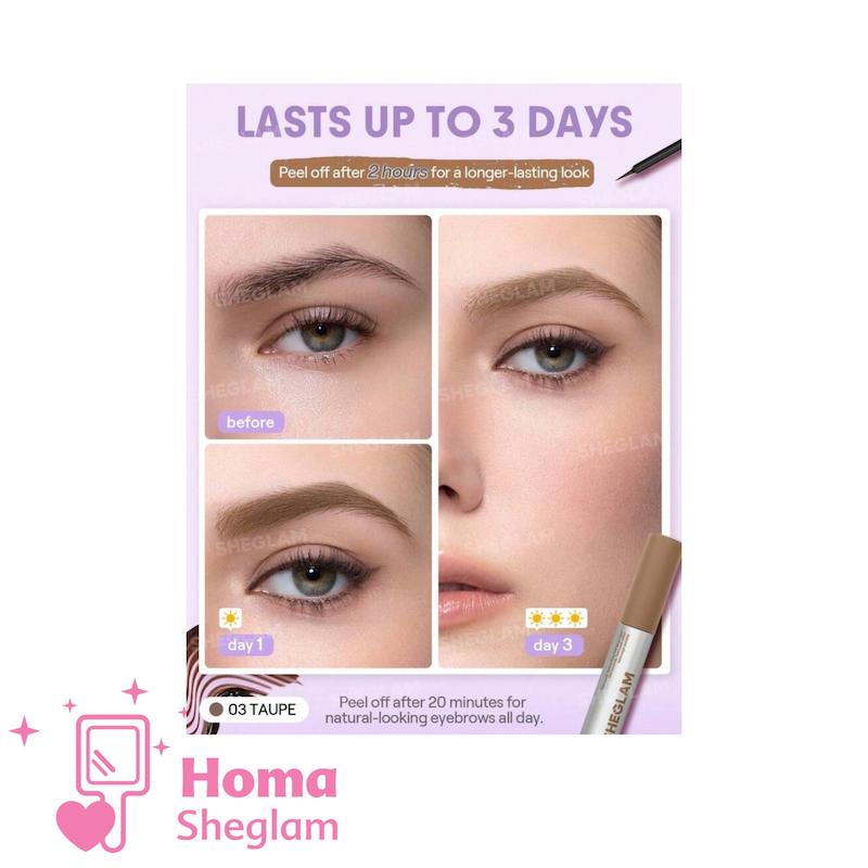 ژل و تینت تتو ابرو پیل‌آف شیگلم رنگ Taupe  مدل  | SHEGLAM Peel Off Eyebrow Gel