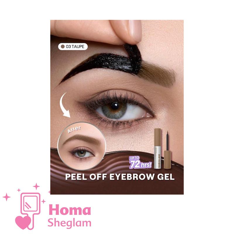 ژل و تینت تتو ابرو پیل‌آف شیگلم رنگ Taupe  مدل  | SHEGLAM Peel Off Eyebrow Gel