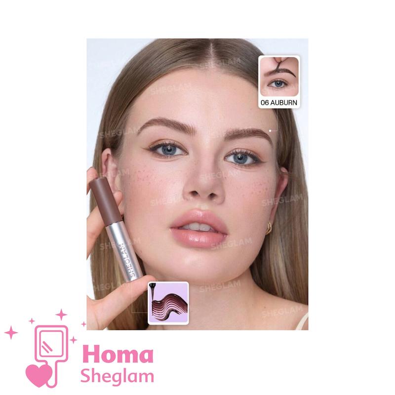 ژل و تینت تتو ابرو پیل‌آف شیگلم رنگ Auburn مدل  | SHEGLAM Peel Off Eyebrow Gel