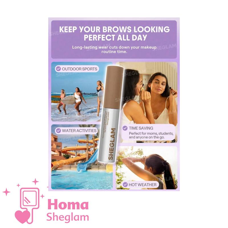ژل و تینت تتو ابرو پیل‌آف شیگلم رنگ Chocolate مدل  | SHEGLAM Peel Off Eyebrow Gel