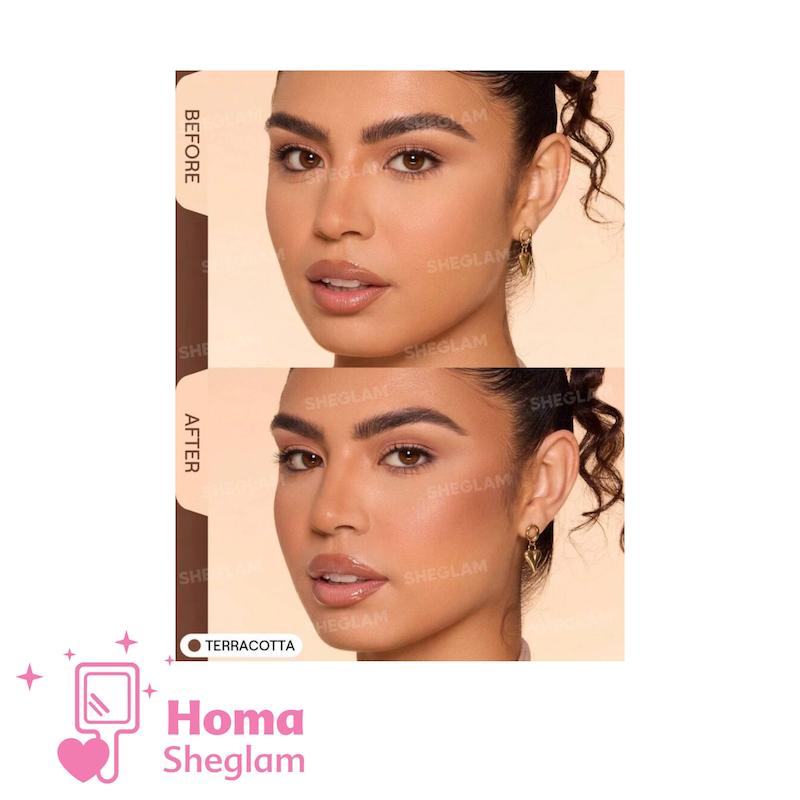 برنزر پودری شاین‌دار شیگلم رنگ  Terracotta مدل SHEGLAM Sun-Kissed Sculpt Bronzer
