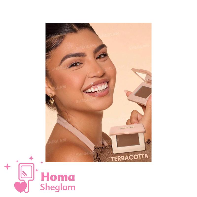 برنزر پودری شاین‌دار شیگلم رنگ  Terracotta مدل SHEGLAM Sun-Kissed Sculpt Bronzer
