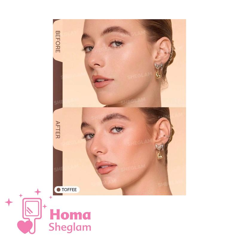 برنزر پودری شاین‌دار شیگلم رنگ  Toffee مدل SHEGLAM Sun-Kissed Sculpt Bronzer