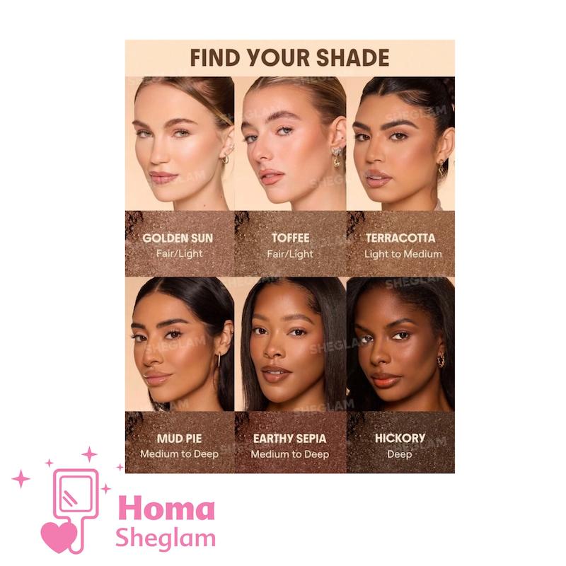 برنزر پودری شاین‌دار شیگلم رنگ Golden Sun مدل SHEGLAM Sun-Kissed Sculpt Bronzer