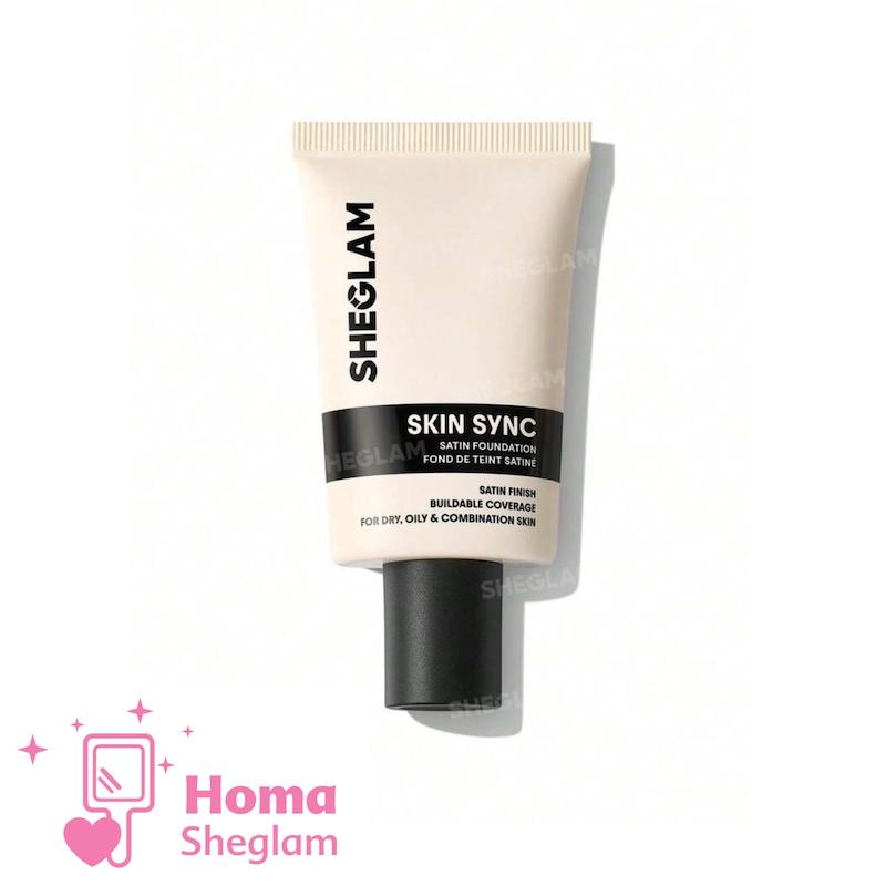 کرم پودر ساتین ابریشمی شیگلم رنگ Linen مدل Skin Sync Satin Foundation
