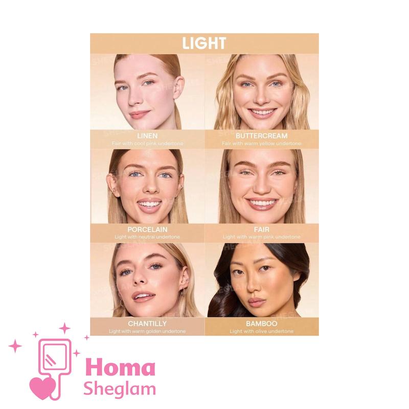کرم پودر ساتین ابریشمی شیگلم رنگ Fair  مدل Skin Sync Satin Foundation