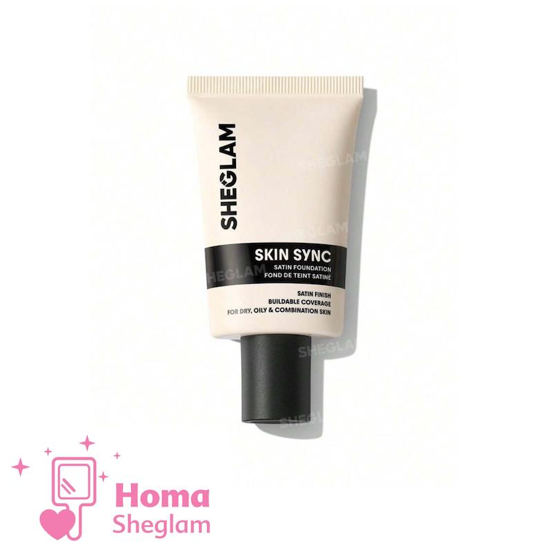 کرم پودر ساتین ابریشمی شیگلم رنگ Bamboo مدل Skin Sync Satin Foundation