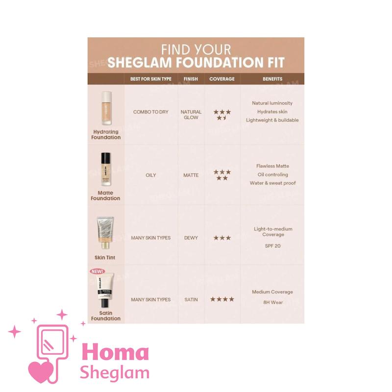 کرم پودر ساتین ابریشمی شیگلم رنگ Nude  مدل Skin Sync Satin Foundation