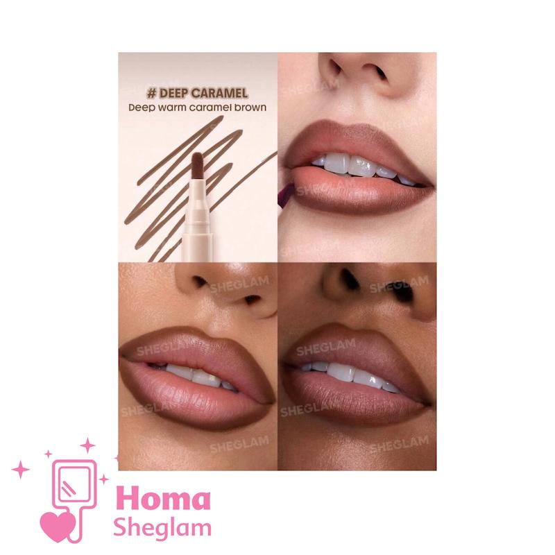 خط لب مایع ماژیکی رنگ ثابت شیگلم رنگ Deep Caramel 