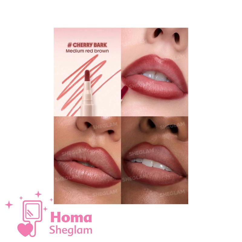 خط لب مایع ماژیکی رنگ ثابت شیگلم رنگCherry Bark