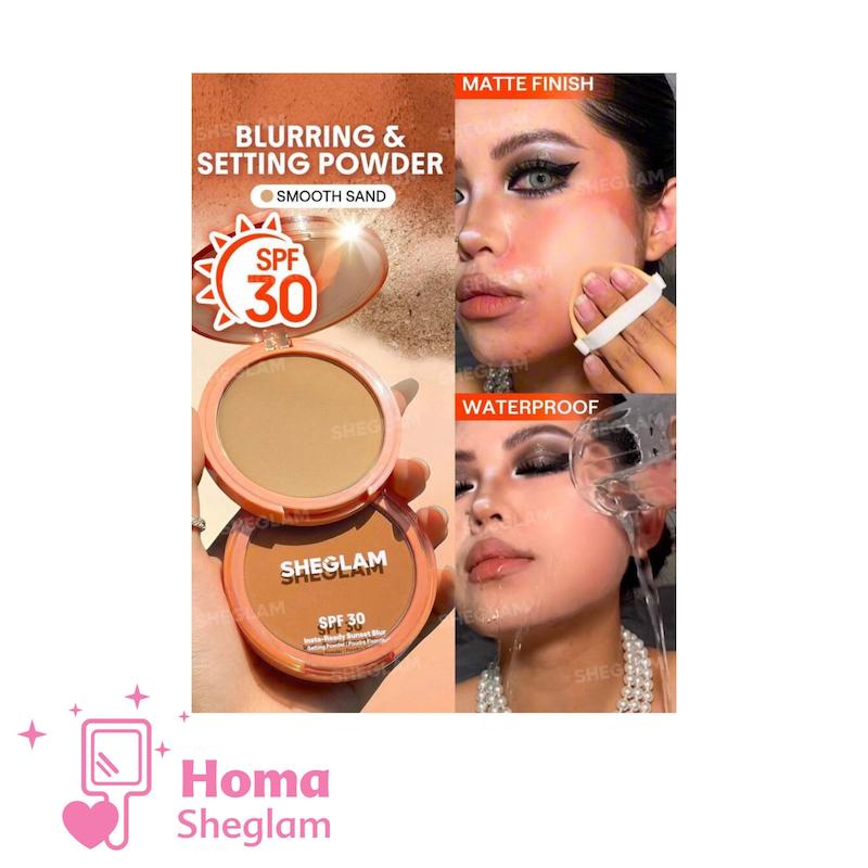 پودر فیکس پنککی و مات کننده شیگلم SPF30 رنگSmooth Sand 