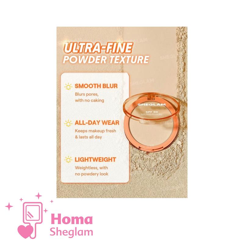 پودر فیکس پنککی و مات کننده شیگلم SPF30 رنگSmooth Sand 