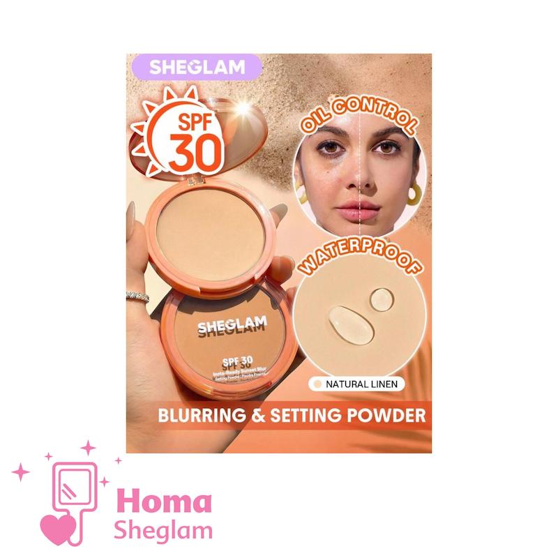 پودر فیکس پنککی و مات کننده شیگلم SPF30 رنگNatural Linen