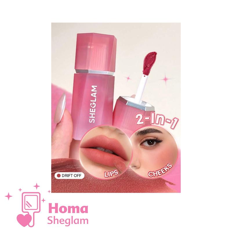 رژلب و رژگونه کرمی موس مانند دوکاره شیگلم رنگ Driff Off مدل Air Plush Lip & Cheek Cream
