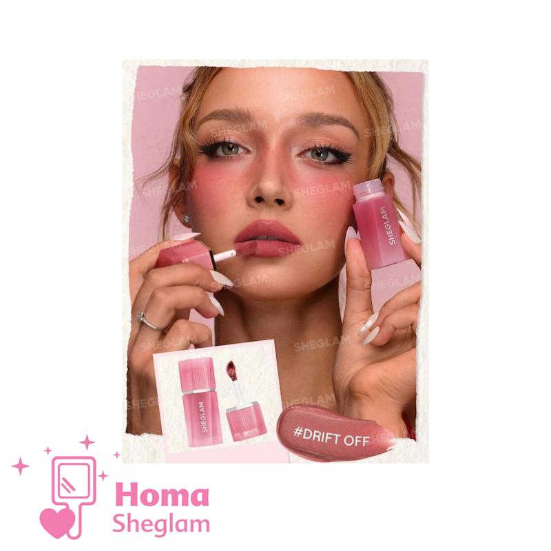 رژلب و رژگونه کرمی موس مانند دوکاره شیگلم رنگ Driff Off مدل Air Plush Lip & Cheek Cream