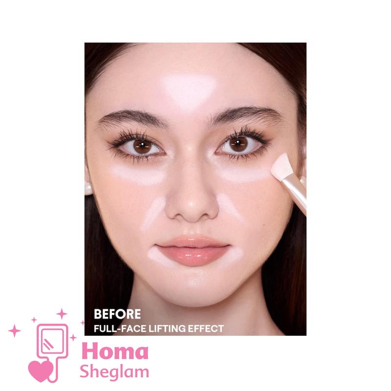 پودر فیکس دوکاره شیگلم رنگ Translucent  مدل Ultra-Fine Blur & Lift Setting Powder Duo