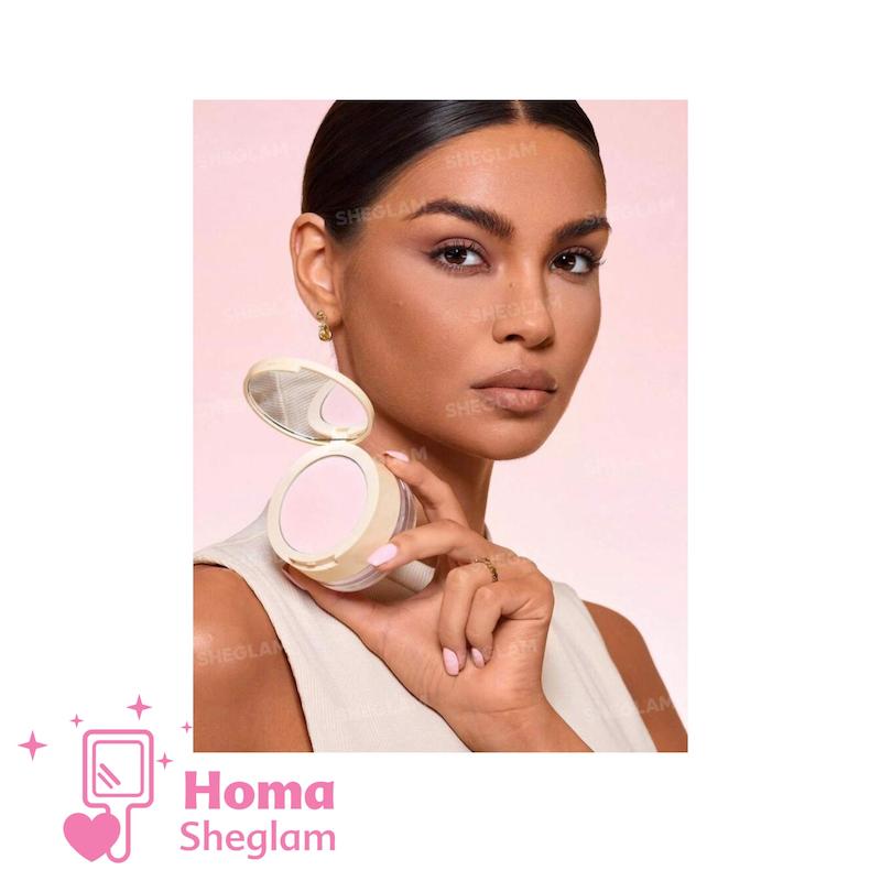 پودر فیکس دوکاره شیگلم رنگ Bubblegum مدل Ultra-Fine Blur & Lift Setting Powder Duo