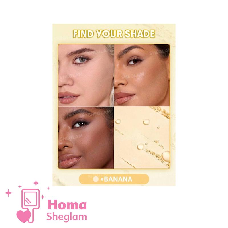 پودر فیکس دوکاره شیگلم رنگ Banana مدل Ultra-Fine Blur & Lift Setting Powder Duo