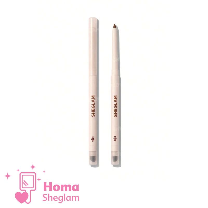مداد چشم شیگلم مدل پیچی و براش دار با برس فید شیگلم رنگ قهوه‌ای مدل Gel Glide Sheglam