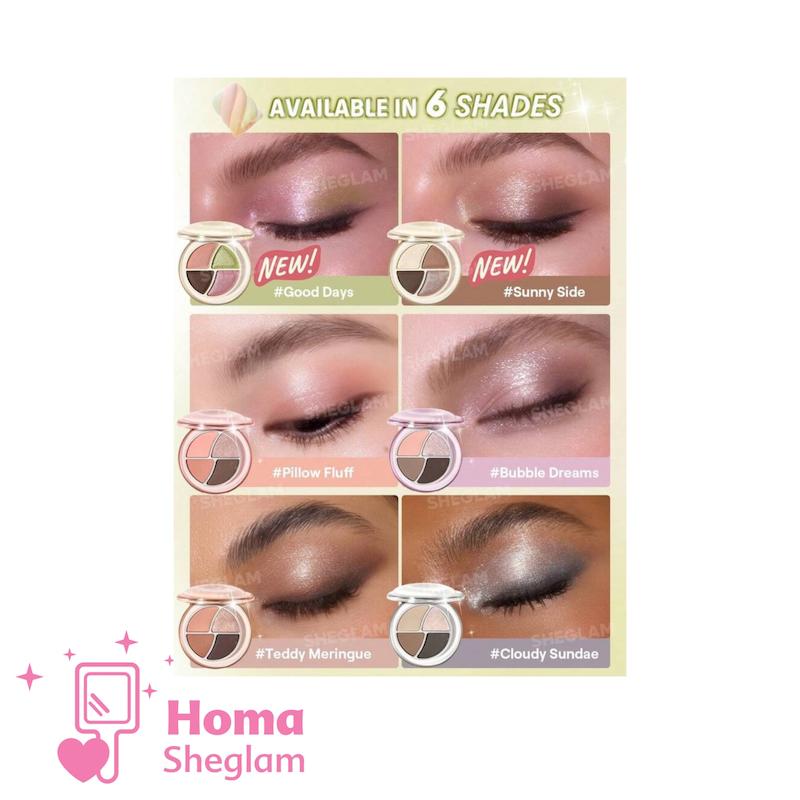 پالت سایه چشم ۴ رنگ شیگلم رنگ Sunny Side مدل Daydreamer Mini Palette
