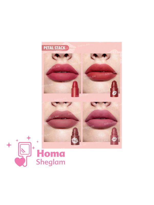 رژلب طبقه ای شیگلم رنگ Petal Stack