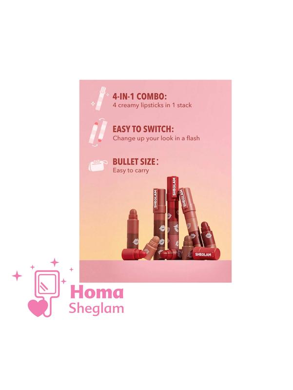 رژلب طبقه ای شیگلم رنگ Petal Stack