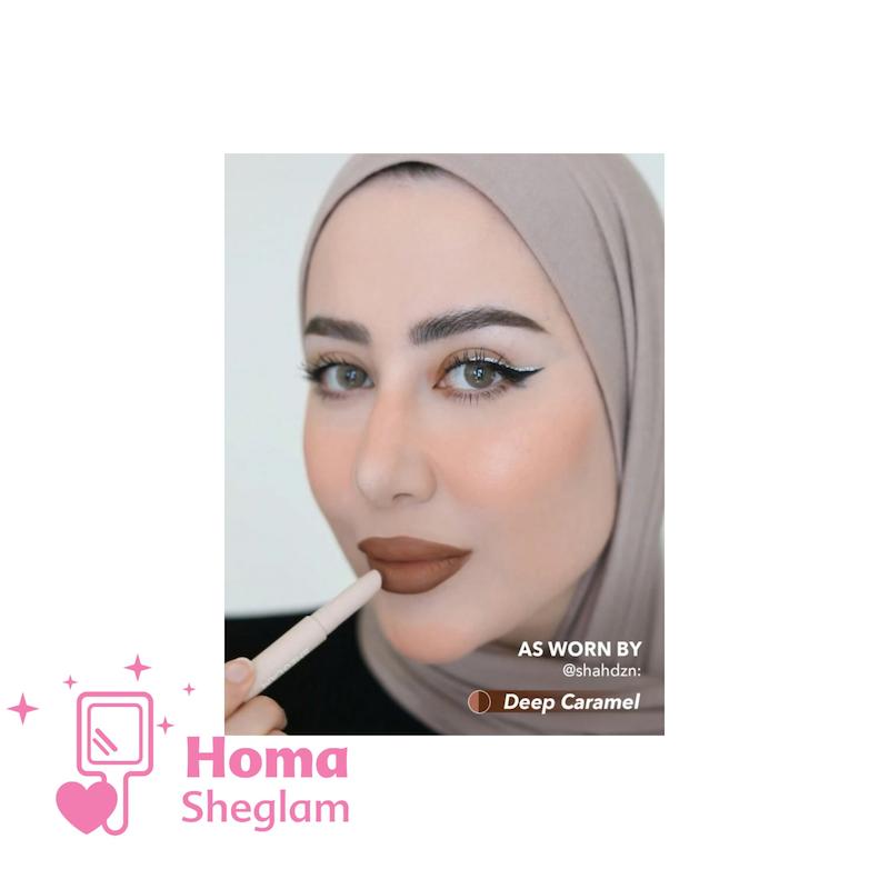 خط لب و رژ لب دو سر شیگلم رنگ Deep Caramel