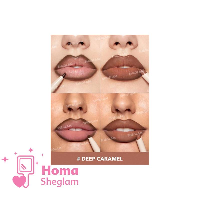 خط لب و رژ لب دو سر شیگلم رنگ Deep Caramel