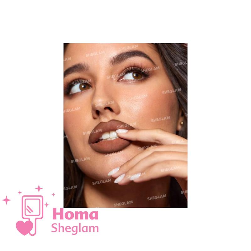 خط لب و رژ لب دو سر شیگلم رنگ Deep Caramel